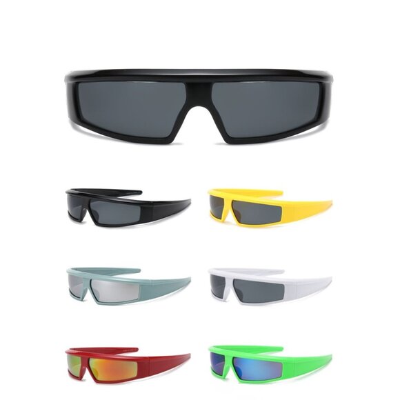 Women Sunglasses Fashion Shield‎ Retro Black Frame Classic Running Golfing Model - Picture 2 of 2